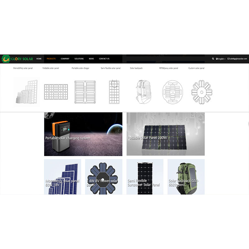 太阳能产品-HTML5自适应营销网站